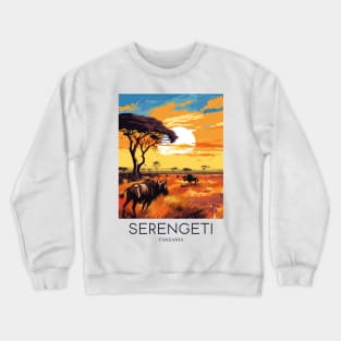 A Pop Art Travel Print of the Serengeti National Park - Tanzania Crewneck Sweatshirt